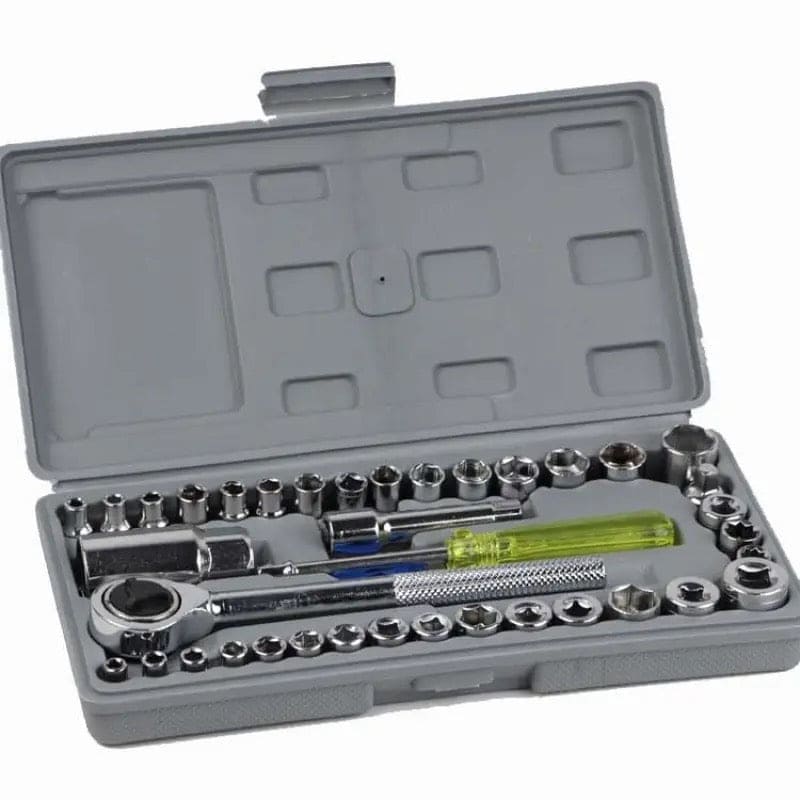 40 Pcs Socket Wrench, Automobile Maintenance & Repair Tools, Car Sleeve Tool Combination Set, Aiwa Combination Tool Set, Socket Organizer Kit With Combination Torque and Insulated Handles, Metric Socket Set 40 Pcs Socket Wrench, Automobile Maintenance & Repair Tools, Car Sleeve Tool Combination Set, Aiwa Combination Tool Set, Socket Organizer Kit With Combination Torque and Insulated Handles, Metric Socket Set